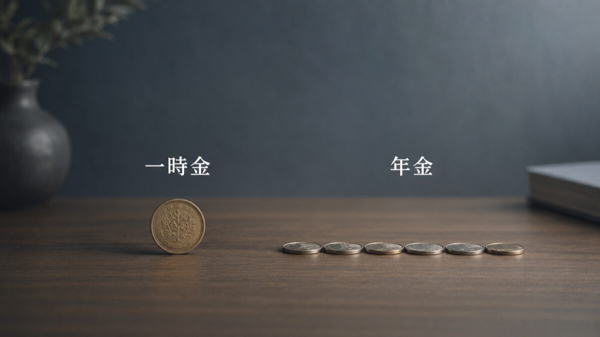 退職金の受け取り方:一時金と年金(分割)を選べる場合がある